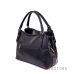Купить женскую сумку черную из замши на три отделения с серебряной аппликацией - арт.59609_3